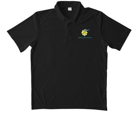 360 Polo Shirt, a Black Unisex Performance Polo