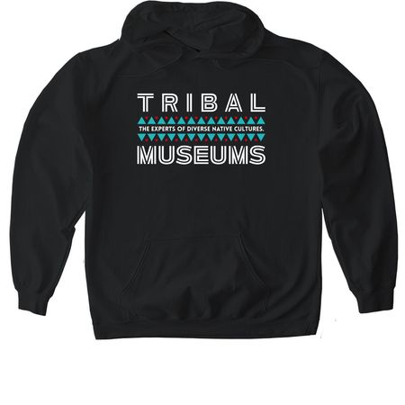 Tribal Museums, a Black Gildan Softstyle Pullover Hoodie