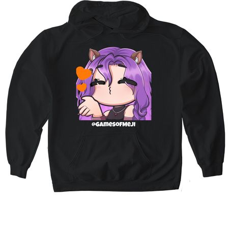 Kissy Face, a Black Gildan Softstyle Pullover Hoodie