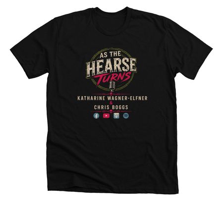 As The Hearse Turns 01, a Solid Black Blend Premium Unisex Tee