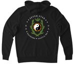 45th Anniversary Crest - sweatshirts, a Deep Black Allmade Organic French Terry Pullover Hoodie (back-view)