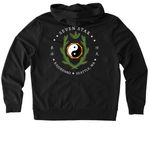 45th Anniversary Crest - sweatshirts, a Deep Black Allmade Organic French Terry Zip Up Hoodie (back-view)
