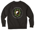 45th Anniversary Crest - sweatshirts, a Deep Black Allmade Organic CVC Crewneck Sweatshirt (back-view)
