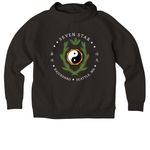 45th Anniversary Crest - sweatshirts, a Deep Black Allmade Organic CVC Pullover Hoodie (back-view)