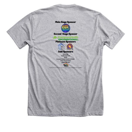 Pride in the Park Shirts, a Athletic Heather Premium Unisex Tee (back-view)