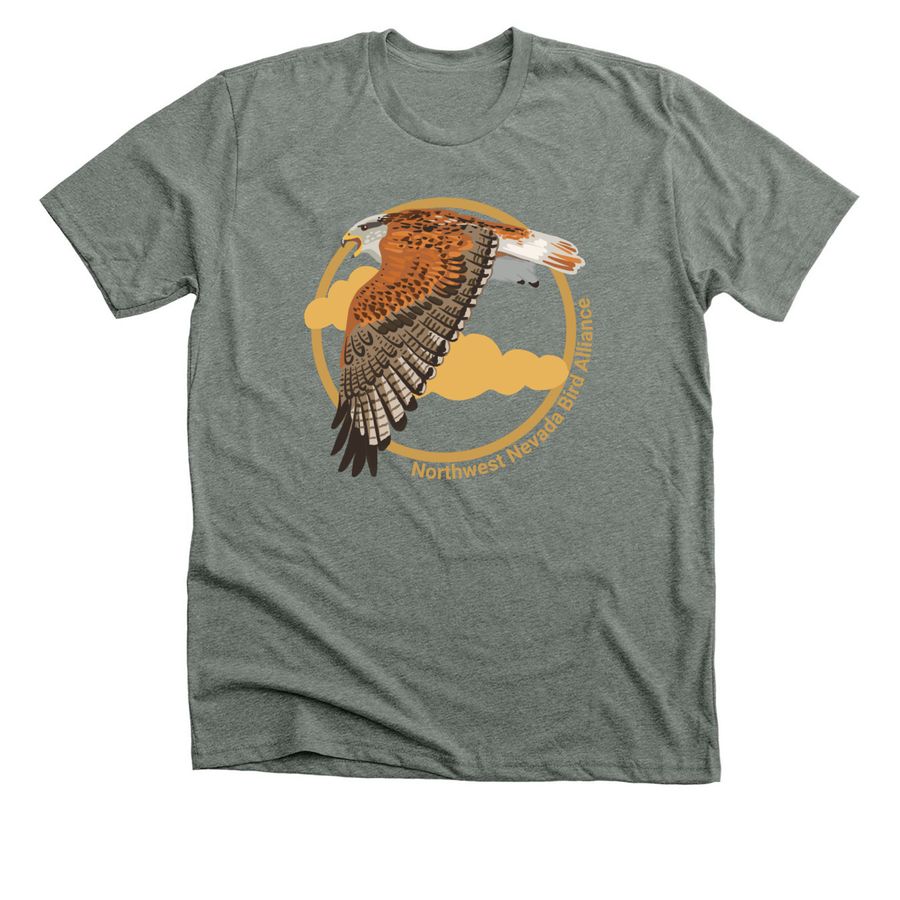 NNBA Ferruginous Hawk Shirts, a Deep Heather Premium Unisex Tee