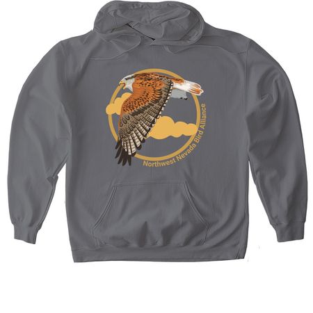 NNBA Ferruginous Hawk Shirts, a Charcoal Gildan Softstyle Pullover Hoodie