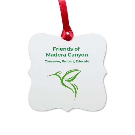 Friends of Madera Canyon, a White Aluminum Square Ornament