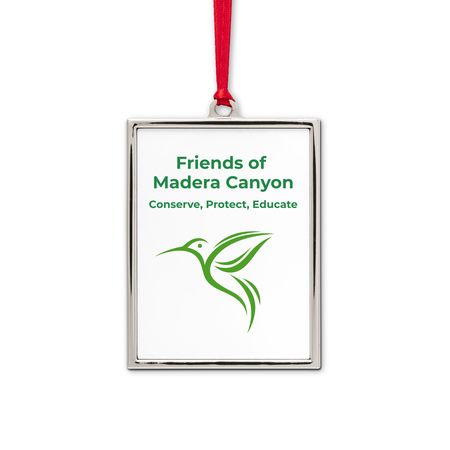 Friends of Madera Canyon, a White Silver Portrait Frame Ornament