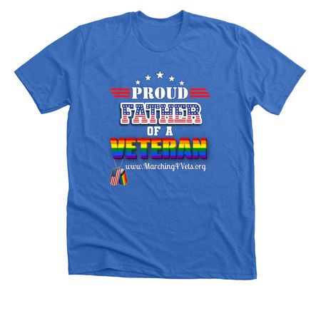 Father of a Vet, a Heather True Royal Premium Unisex Tee