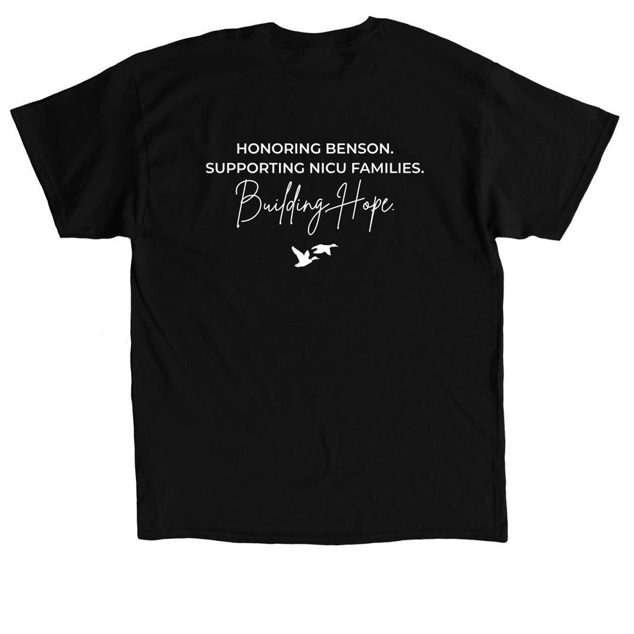Benson Box Foundation, a Black Classic Unisex Tee (back-view)