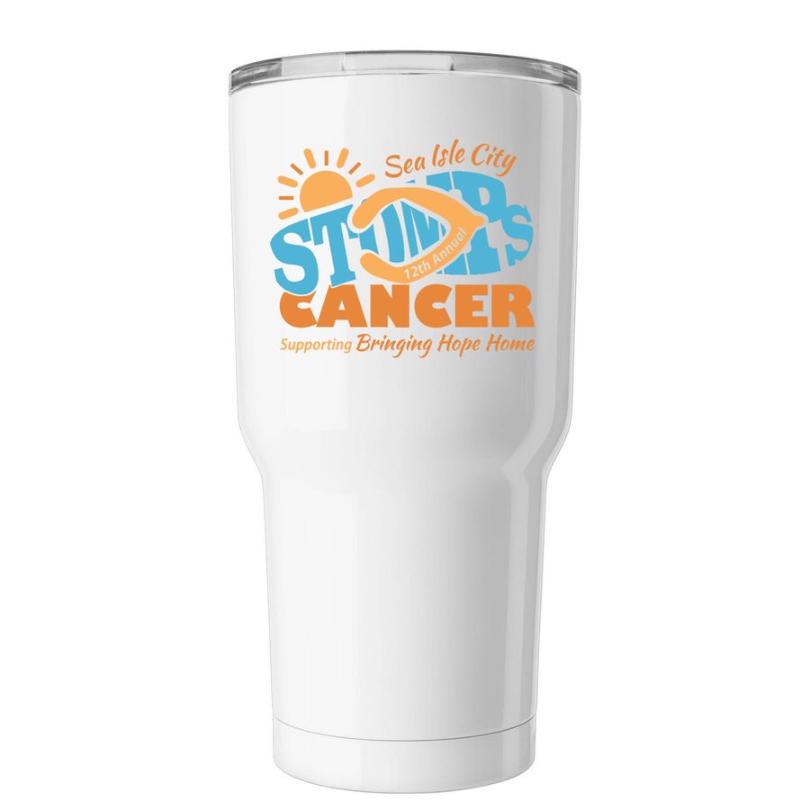 STOMP 2026 Tumbler, a White Insulated Tumbler