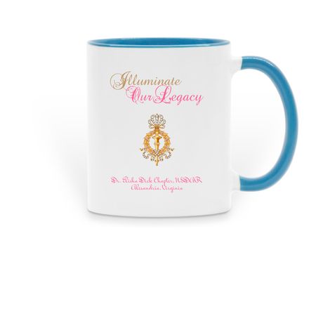Chapter "Illuminate Our Legacy" Coffee Mug, a Light Blue Two-Tone Ceramic Mug