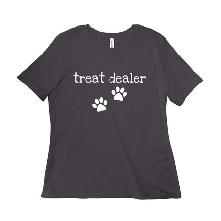 Treat Dealer, a Dark Grey Women?s Relaxed Cotton Tee