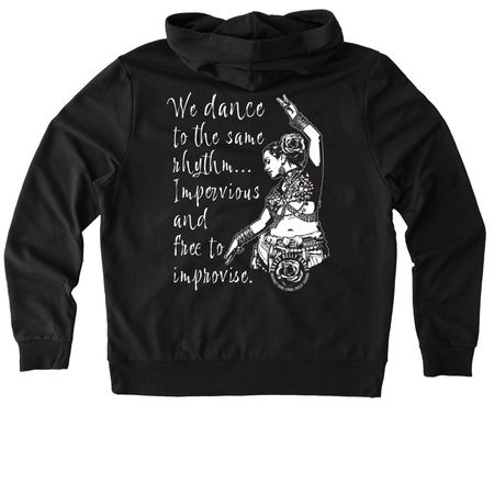Bravo Belly Dance | Special Edition Logo, a Deep Black Allmade Organic French Terry Zip Up Hoodie
