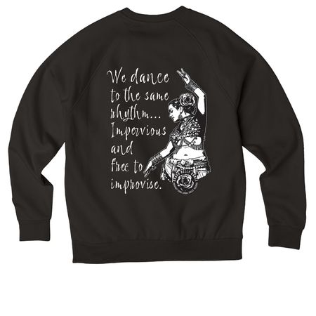 Bravo Belly Dance | Special Edition Logo, a Deep Black Allmade Organic CVC Crewneck Sweatshirt