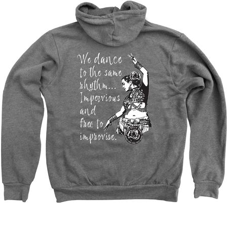 Bravo Belly Dance | Special Edition Logo, a Deep Heather Zip Up Hoodie