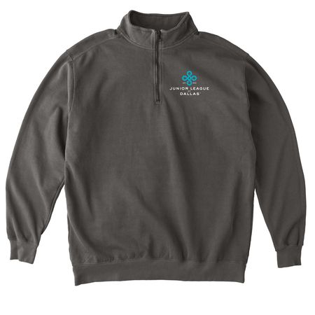 JLD&nbsp;Classic&nbsp;Logo - Dark, a Pepper Comfort Colors Quarter Zip Pullover
