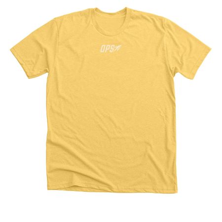 OPS Competition Tee (Yellow), a Heather Yellow Gold Premium Unisex Tee