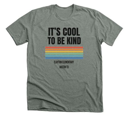 It's Cool to Be Kind, a Deep Heather Premium Unisex Tee