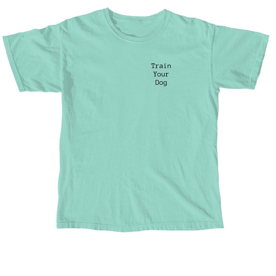 Train Your Dog Bold Collection, a Chalky Mint Comfort Colors Unisex Tee