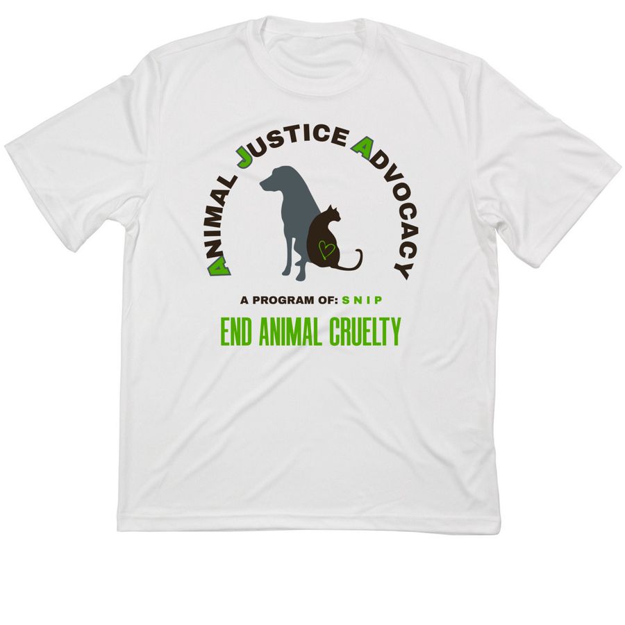 Animal Justice Advocacy - Activewear, a White Classic Performance Tee