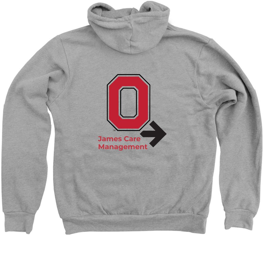JCM Team Buckeye Pelotonia, a Athletic Heather Zip Up Hoodie (back-view)