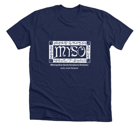 MYSO 2025-2026 Season Apparel, a Solid Navy Blend Premium Unisex Tee