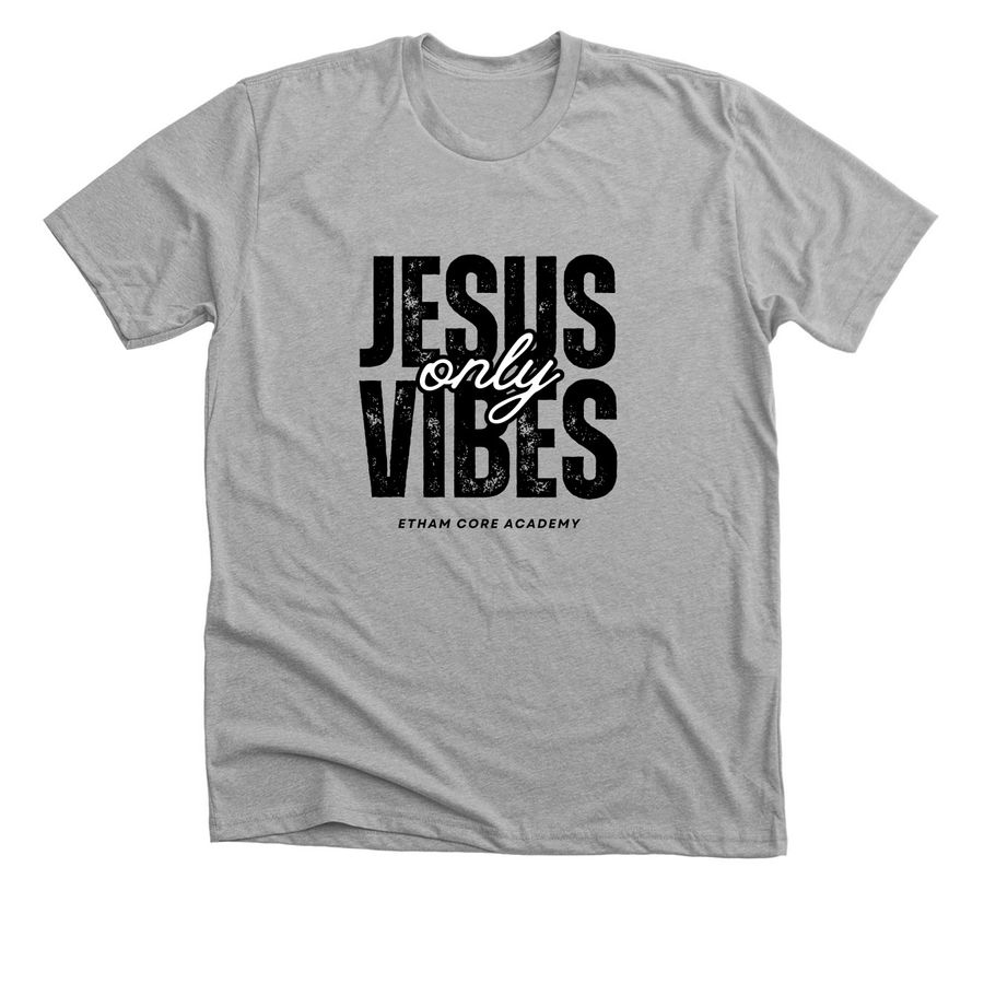 Jesus Vibes Tee, a Athletic Heather Premium Unisex Tee