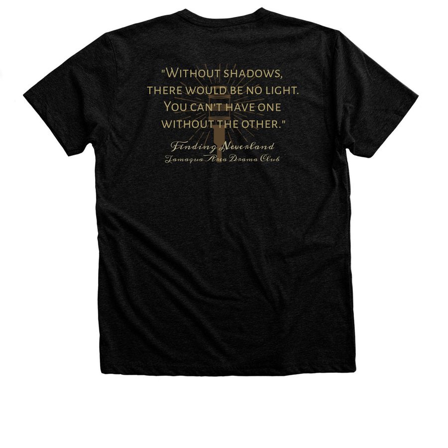 Neverland Shadows, a Black Heather Premium Unisex Tee (back-view)