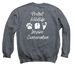 Plumpton Park Zoo: Wear the Mission, a Dark Heather Crewneck Sweatshirt (back-view)