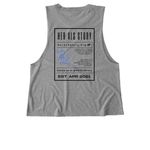 HAS26, a Aluminum Grey Allmade Eco Triblend Women?s Muscle Tank (back-view)