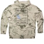 HAS26, a Olive Tie Dyed Pullover Hoodie (back-view)