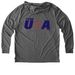 IFCS Team USA 2026, a Aluminum Grey Allmade Eco Triblend Hoodie Tee (back-view)
