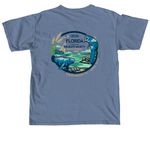 2026 FLTWS Spring Conference T-Shirts, a Blue Jean Comfort Colors Unisex Tee (back-view)
