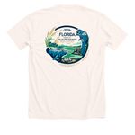 2026 FLTWS Spring Conference T-Shirts, a Heather Natural Premium Unisex Tee (back-view)