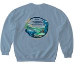 2026 FLTWS Spring Conference T-Shirts, a Stone Blue Softstyle Crewneck Sweatshirt (back-view)