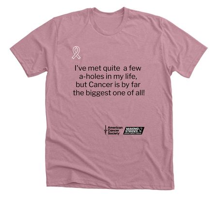 Cancer is an A-hole, a Heather Orchid Premium Unisex Tee