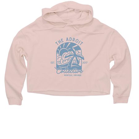 Beachy Keen, a Blush Women?s Lightweight Cropped Hoodie
