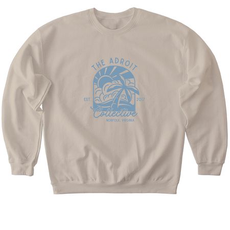 Beachy Keen, a Sand Softstyle Crewneck Sweatshirt