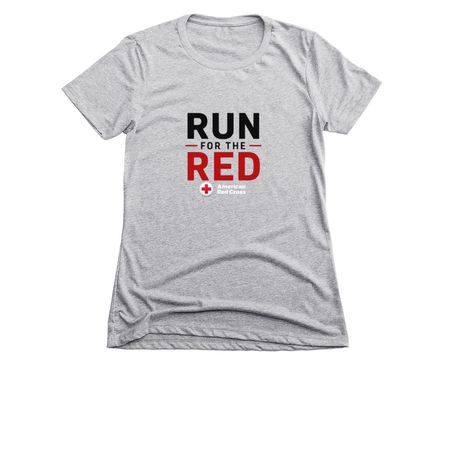 Run for the Red, a Dark Heather Grey Women's Slim Fit Tee
