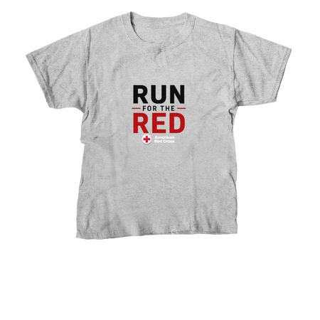 Run for the Red, a Sport Grey Youth Unisex Tee
