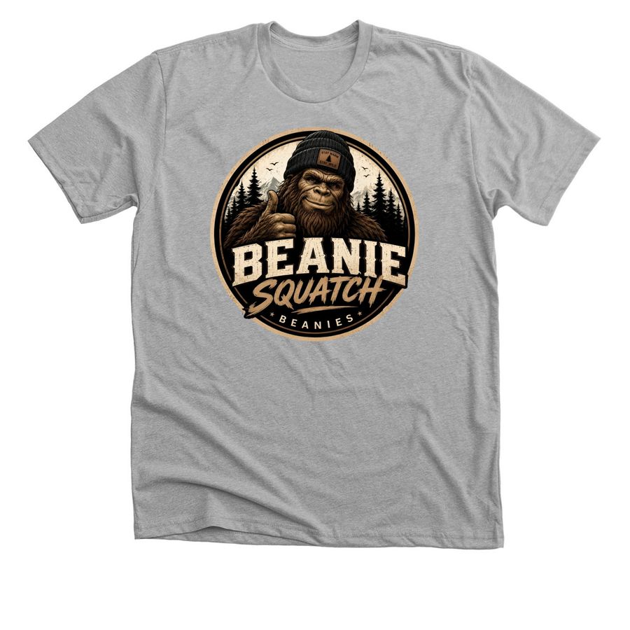 Beanie Squatch&nbsp;, a Athletic Heather Premium Unisex Tee
