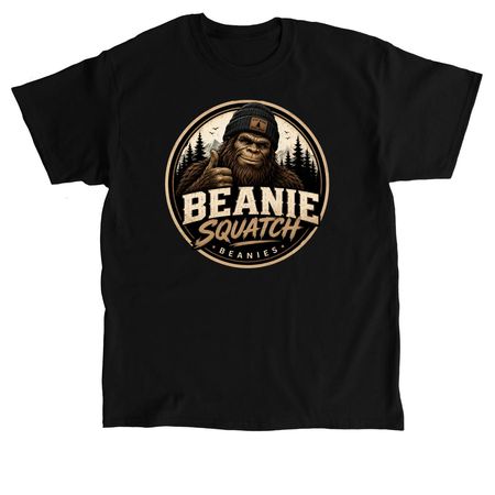 Beanie Squatch&nbsp;, a Black Classic Unisex Tee