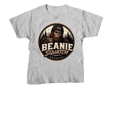 Beanie Squatch&nbsp;, a Sport Grey Youth Unisex Tee
