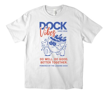 Dock Vibes Since 2016, a White Unisex Heavyweight Tee