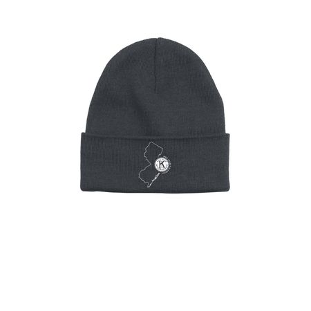 NJ Key Club Pride Hat, a Heather Grey Printed Base Camp Beanie