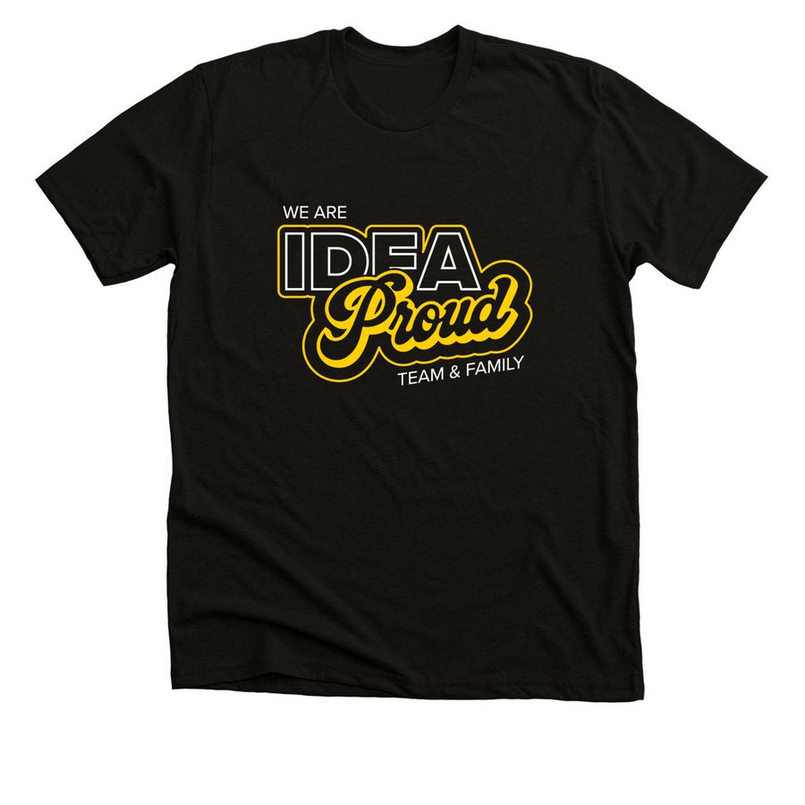 IDEA Proud!, a Solid Black Blend Premium Unisex Tee