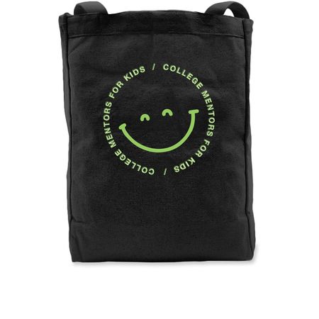 Smiley Mentors (:, a Black Recycled Cotton Tote Bag