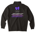 Madelyn James Equity & Access, a Black Midweight Quarter Zip Pullover (back-view)